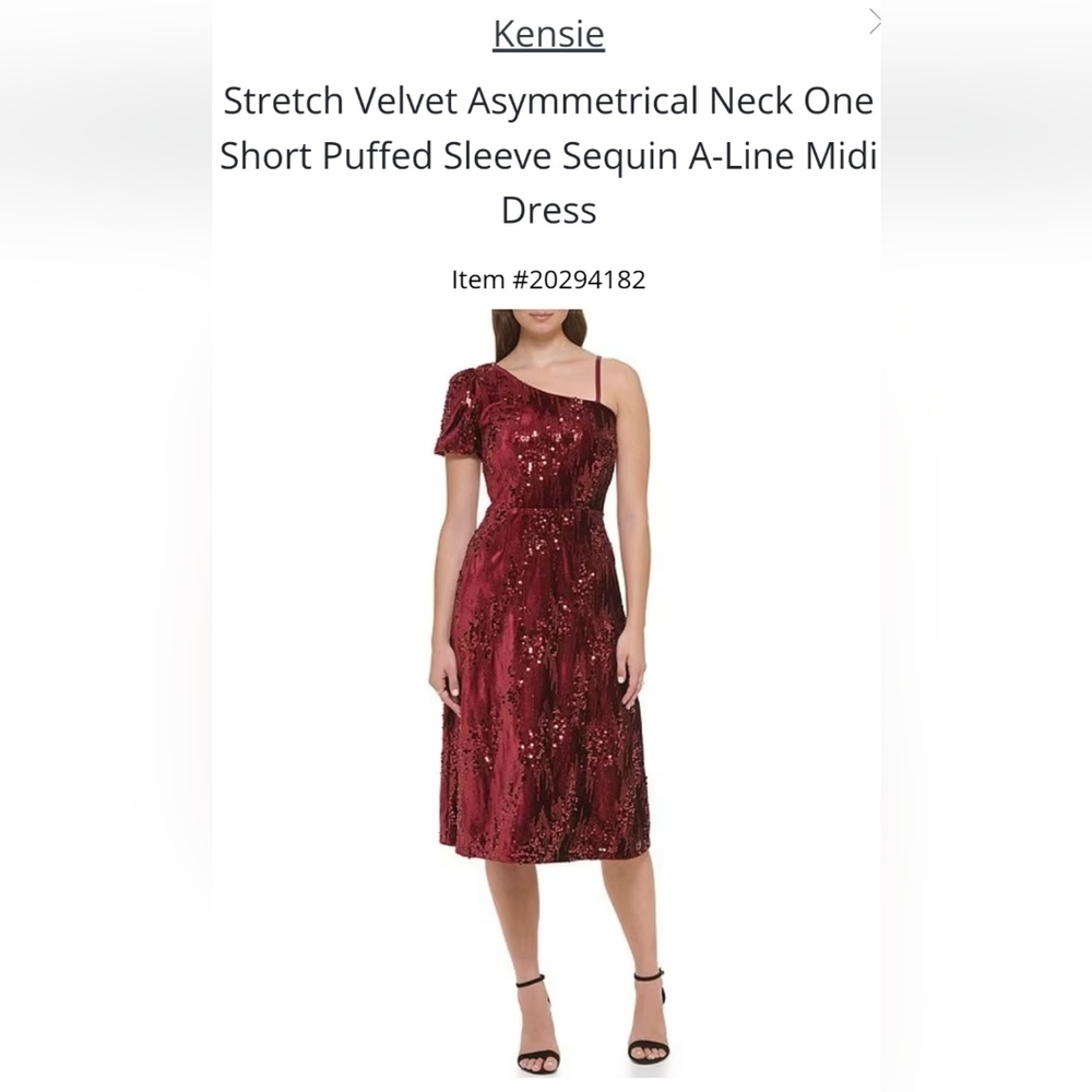 Stretch Velvet Asymmetrical Neck
